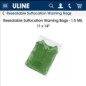 ULINE Resealable Poly Mailers 11x14”